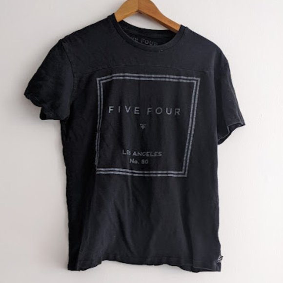 Five Four Black Logo T-Shirt Size M - Picture 1 of 6